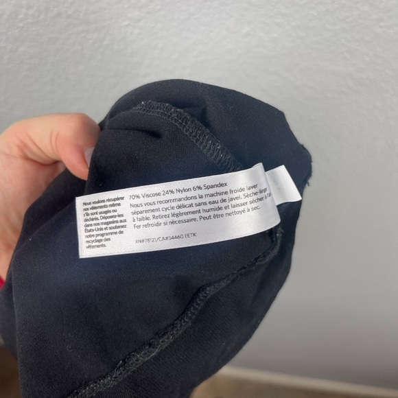 Eileen Fisher Washable Stretch Crape Pants Slim Fit Ankle Length Womens XL Black - Picture 8 of 9